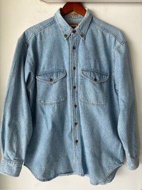 Adirondack by Savile Row Men’s Button Down Jeans Shirt Size L